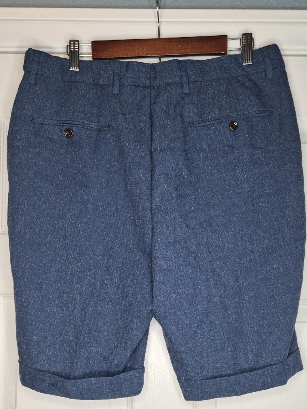 Men's Navy Blue Suit Vest & Shorts Set